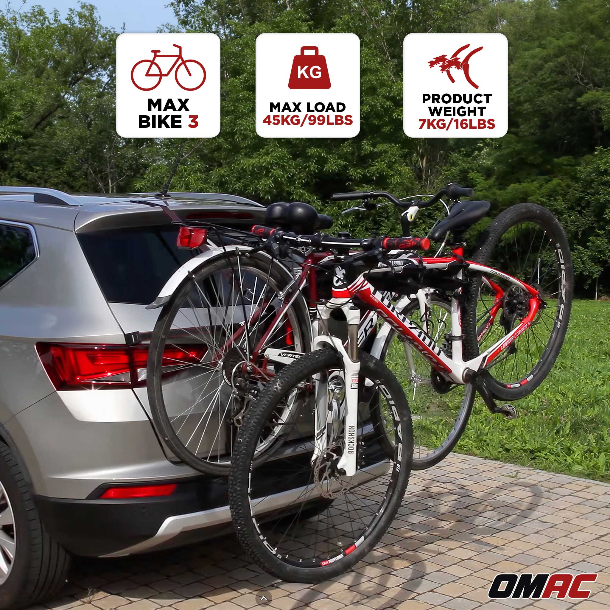 OMAC G3 Boot Bike Carrier Foldable 6-Strap