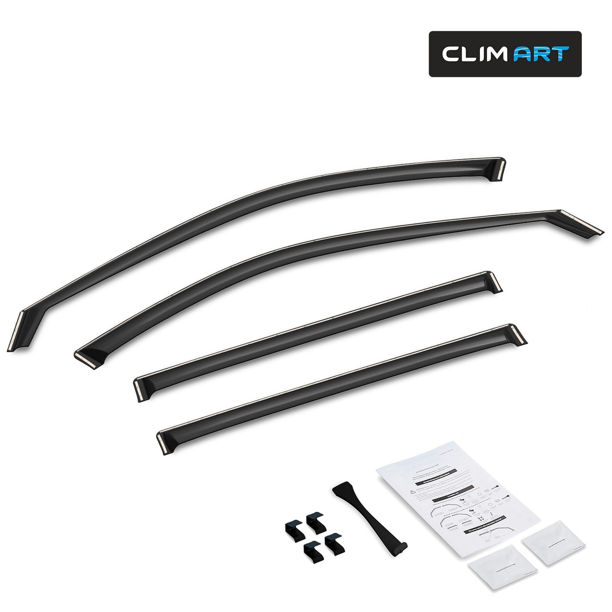 Clim Art Wind Deflectors for Toyota Grand Highlander 2024-2026 Dark Smoke 4Pcs