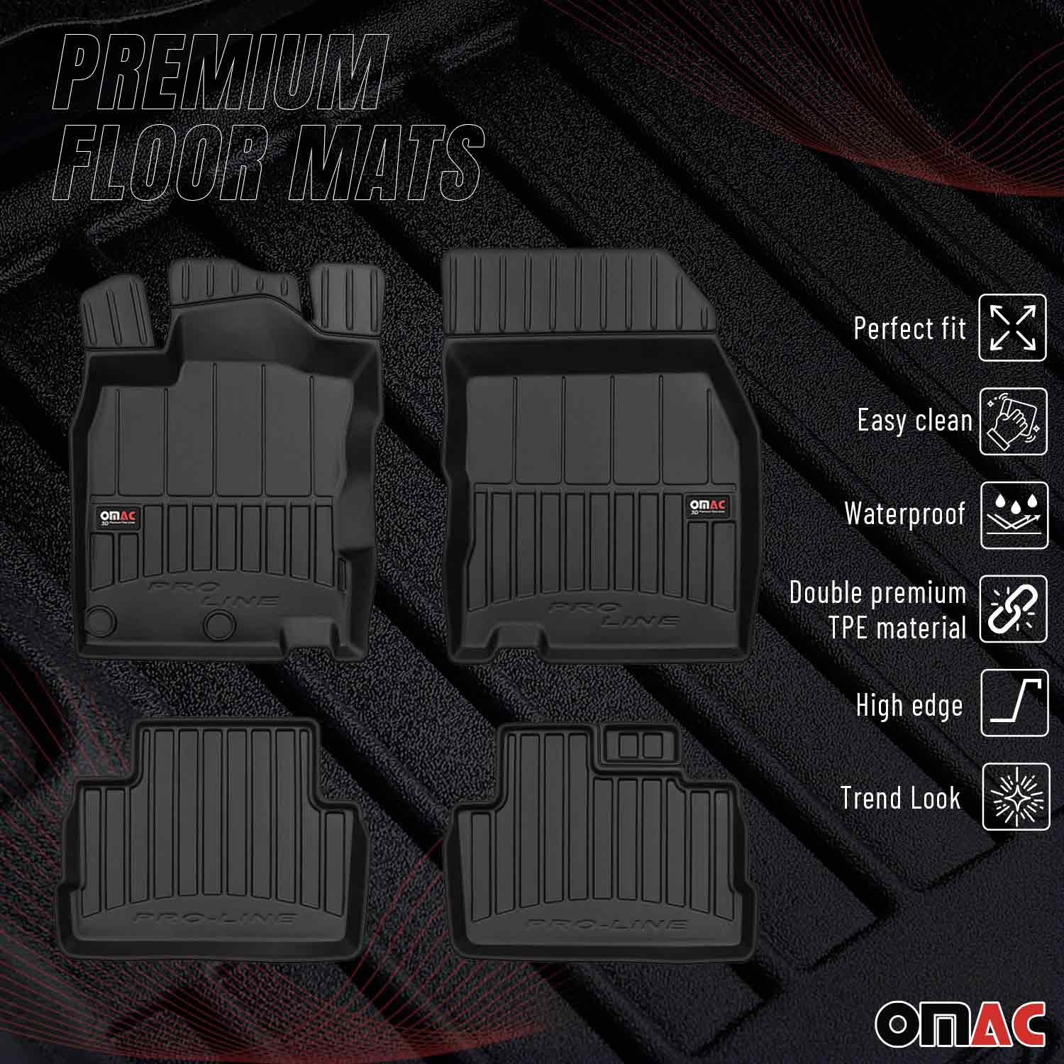 2017-2022 Nissan Rogue Sport Premium Floor Mats Liners Full Set All Weather Heavy Duty