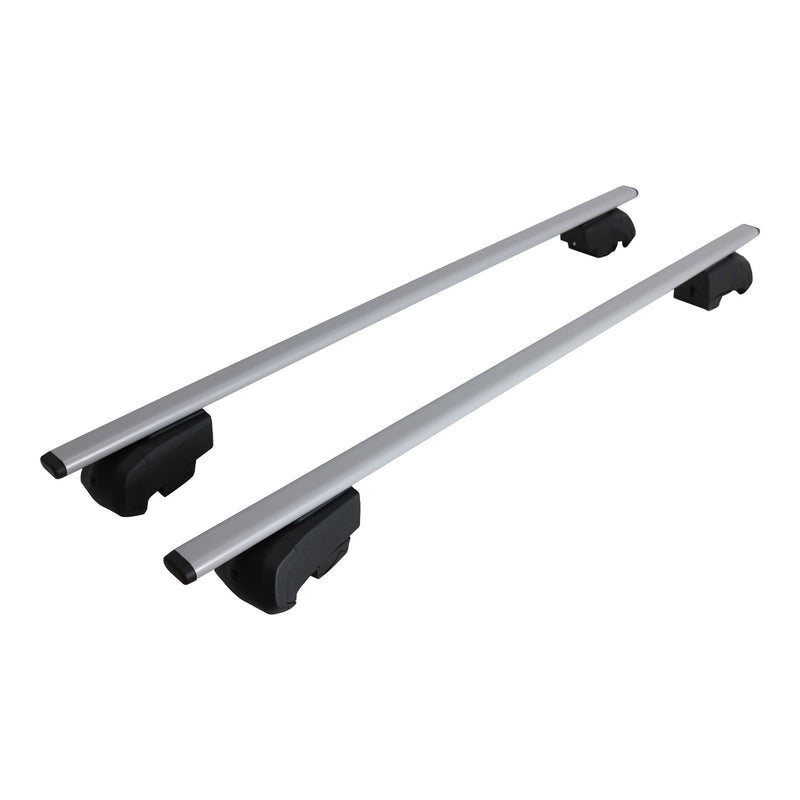 Roof Rack Flush Rail Cross Bars Carrier Anti-Theft Lockable 50" Silver