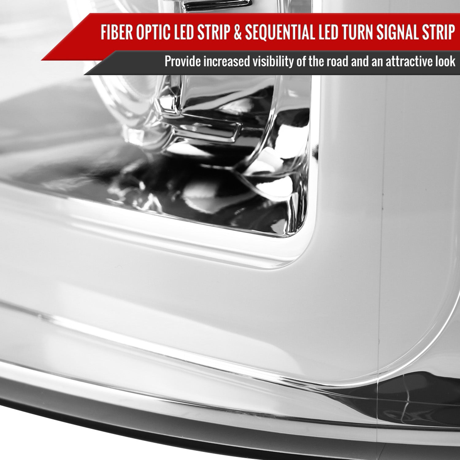 2004-2008 Ford F-150/ 06-2008 Lincoln Mark LT LED Switchback Headlights Chrome