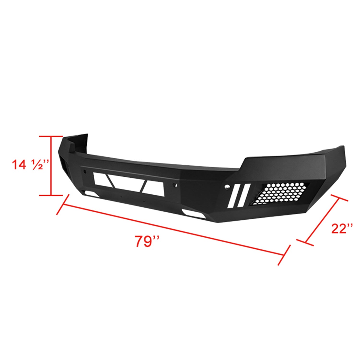 2014-2015 Chevy Silverado 1500 Heavy Duty Steel Front Bumper LED Light Ports