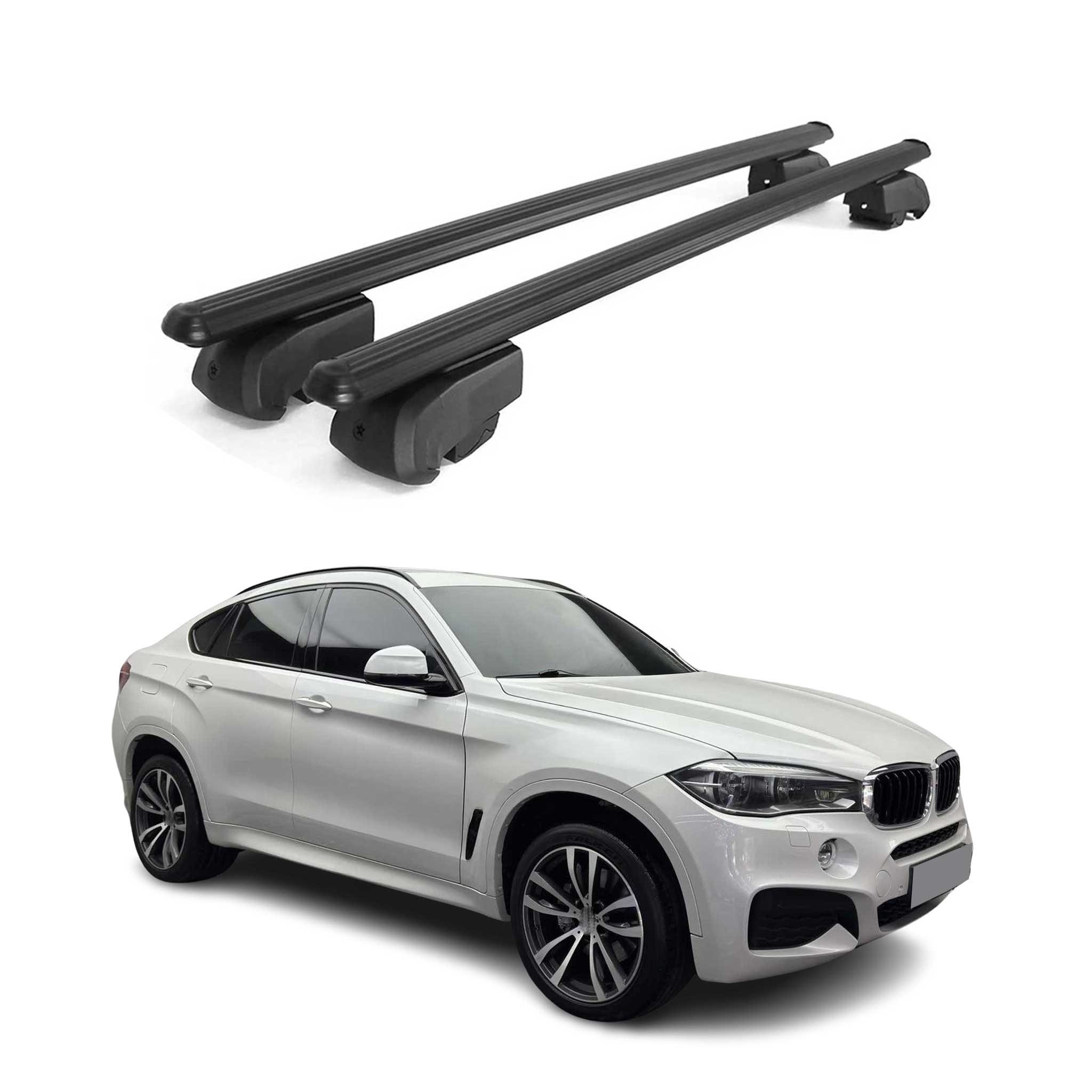 2015-2019 BMW X6 F16 F86 Roof Rack Cross Bars Black Luggage Carrier 2 Pcs