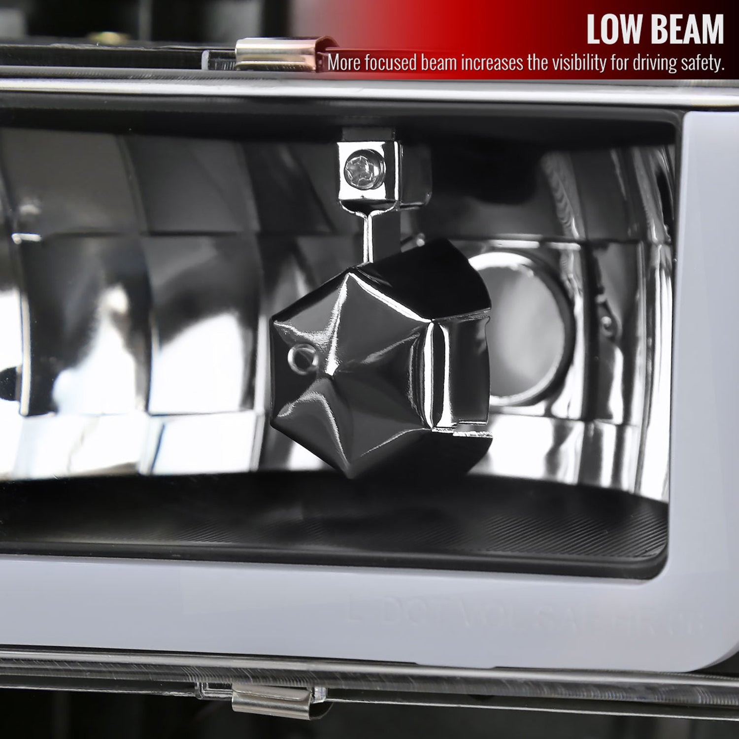 1994-1998 Chevy Silverado/Tahoe/Suburban/C10 Headlights LED Lights Black