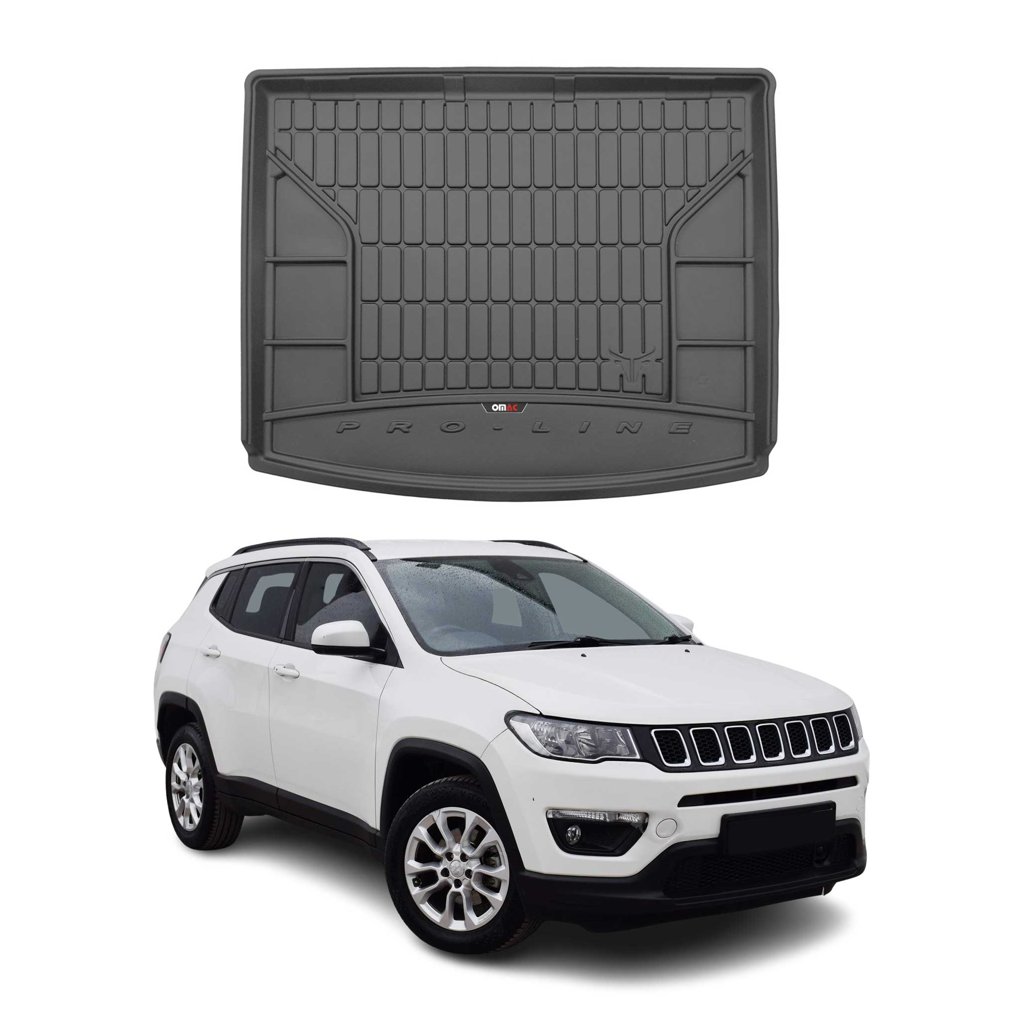 2017-2025 Jeep Compass Premium Cargo Liner Trunk Mat All Weather Heavy Duty Upper Trunk