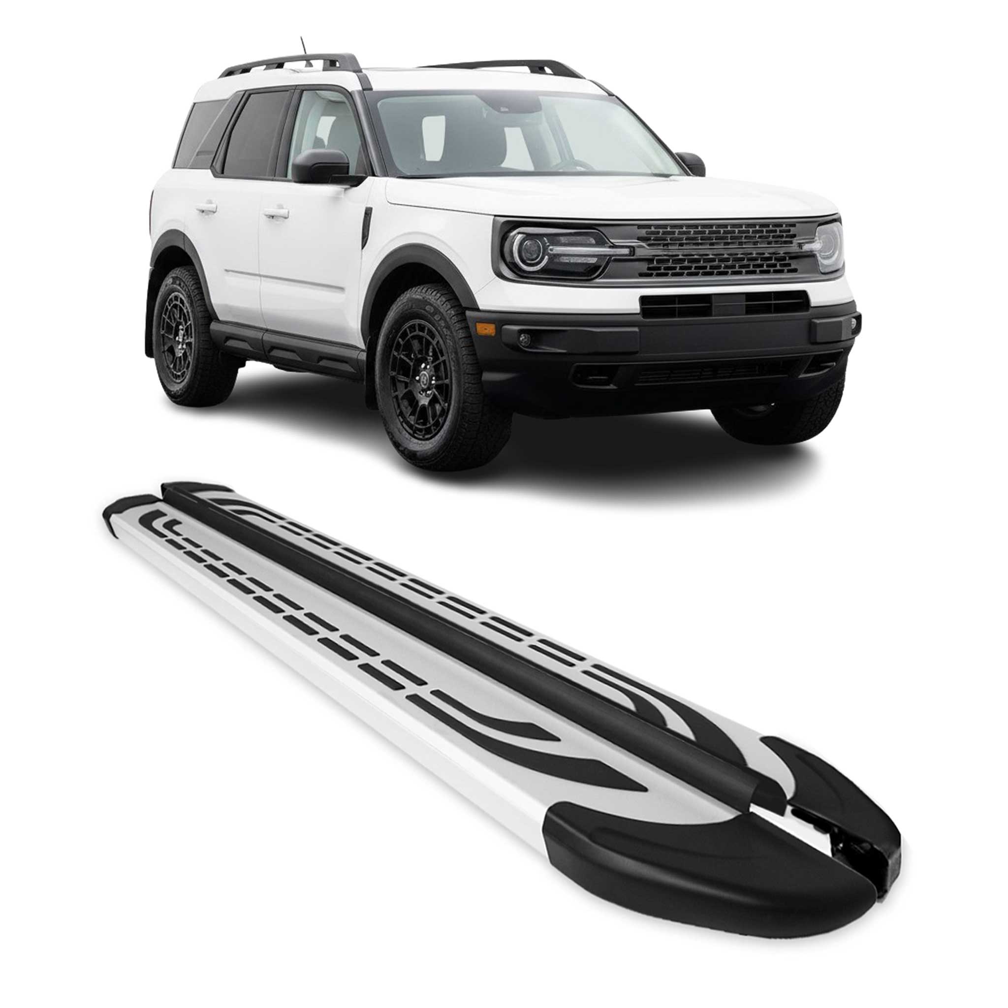 2021-2024 Ford Bronco Sport Nerf Bar Side Step Running Boards Alu 2x