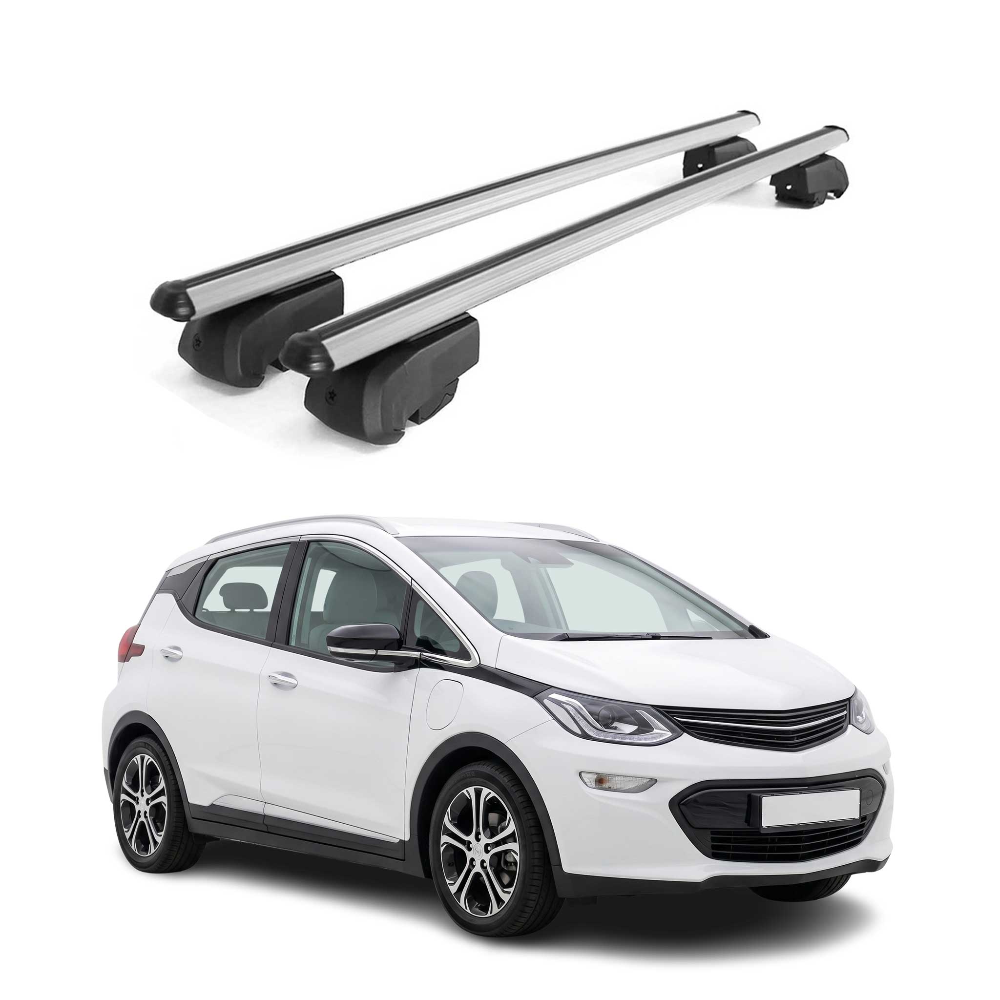Roof Racks Cross Bars Carrier for Chevrolet Bolt EV 2017-2023 Hatchback Gray 2x