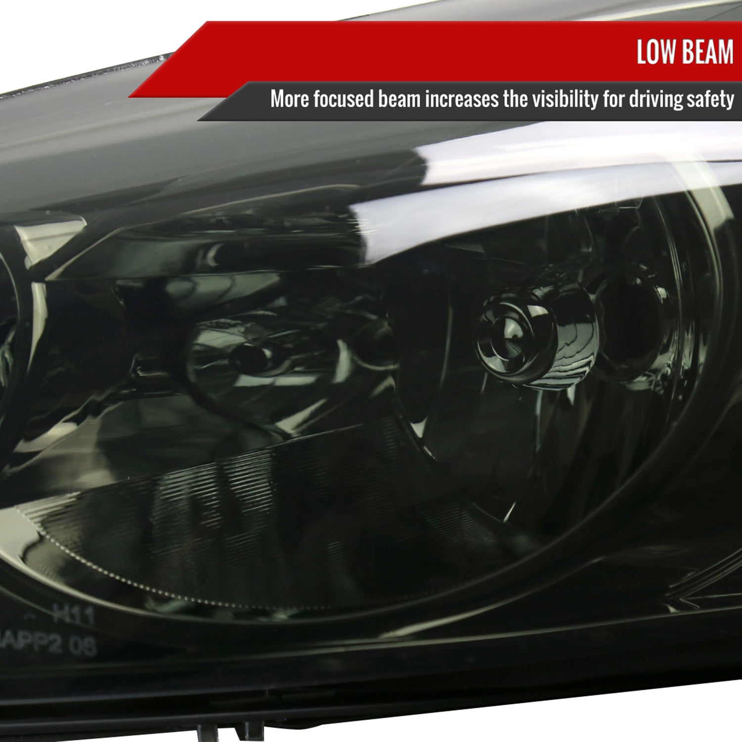 2006-2013 Chevy Impala/Monte Carlo/Impala Limited Factory Headlights Smoke