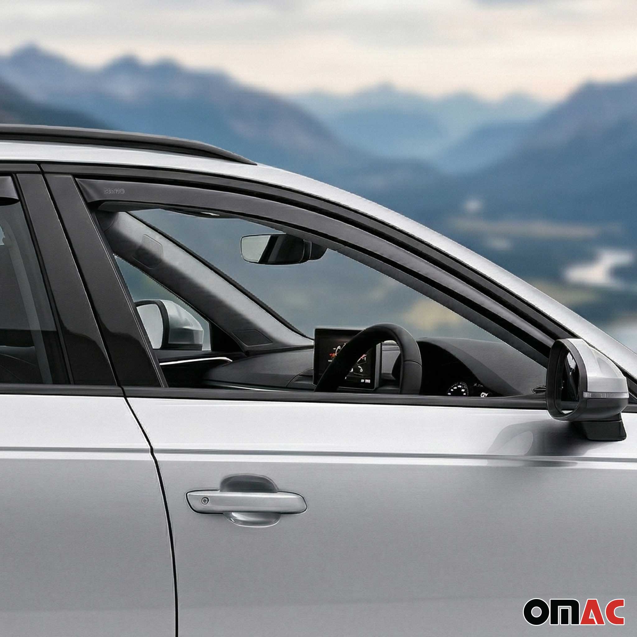 2017-2024 Audi A4 B9 Sedan Avant Allroad (8W) Window Visor Vent Rain Deflector 2Pcs Smoke