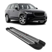 2016-2026 Volvo XC90 Running Boards Side Steps Silver & Black
