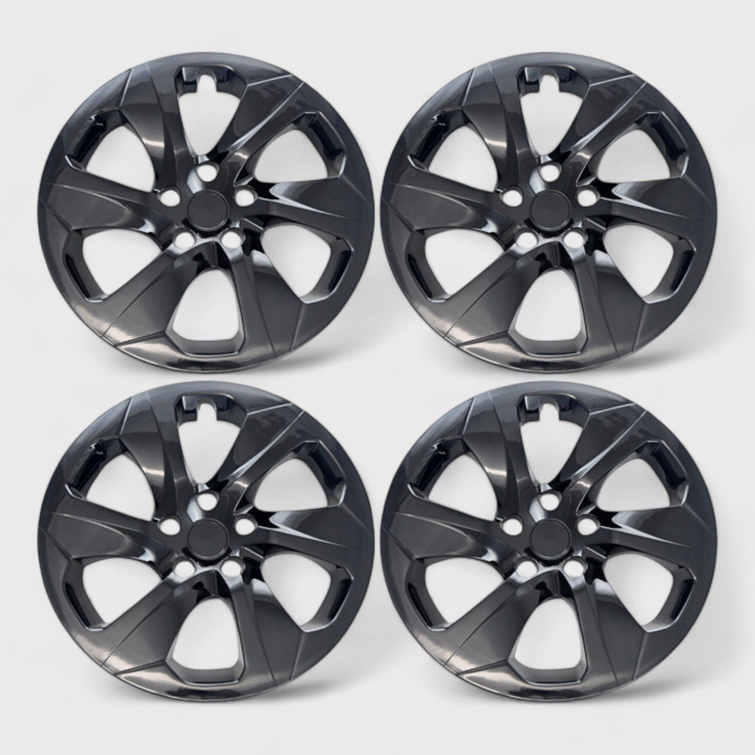 2019-2024 Toyota RAV4 Wheel Cover Hubcaps Set Gloss Black 4Pcs ABS Plastic