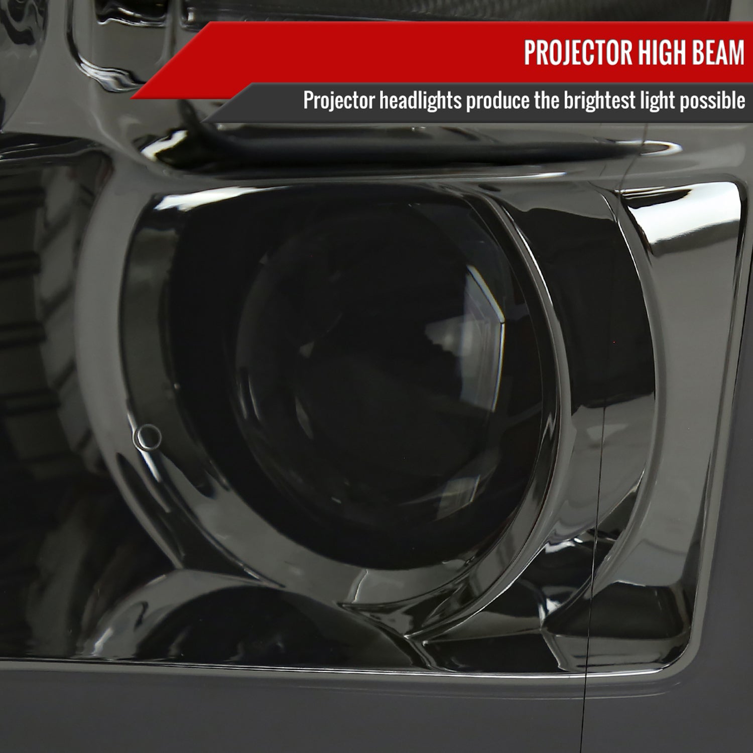 2015-2017 Ford F-150 LED Bar Projector Headlights Chrome / Smoked Lens