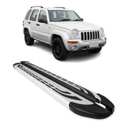 2002-2007 Jeep Liberty Running Boards Side Steps Silver