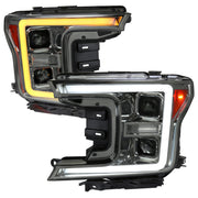 2018-2020 Ford F-150 LED C-Bar Headlights Signal Lights Chrome / Smoked