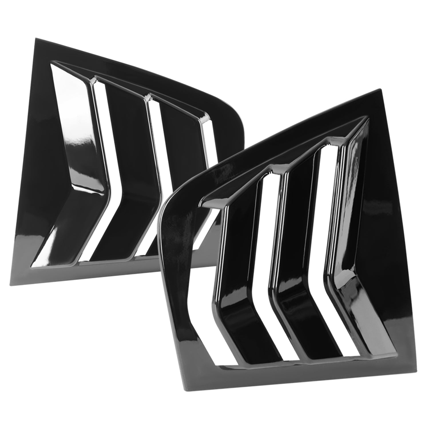 2011-2021 Dodge Charger Glossy Black Side Window Louvers Vent