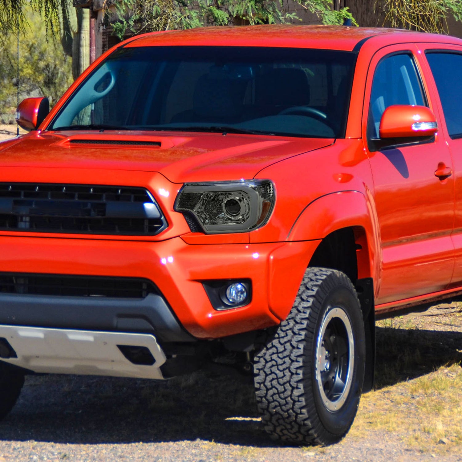 2012-2015 Toyota Tacoma LED C-Bar Headlights LED Parking Light Chrome/Smoke