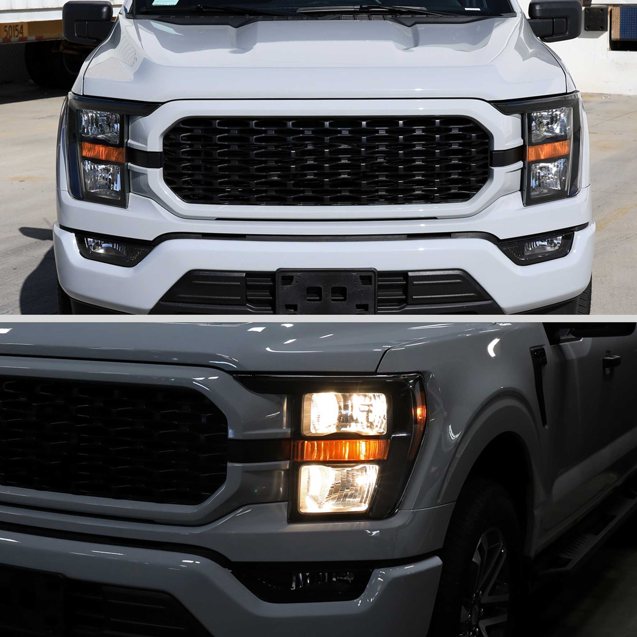 For Ford F-150 2021-2023 Factory Style Headlight Matte Black Housing Clear Lens Driver Side Only