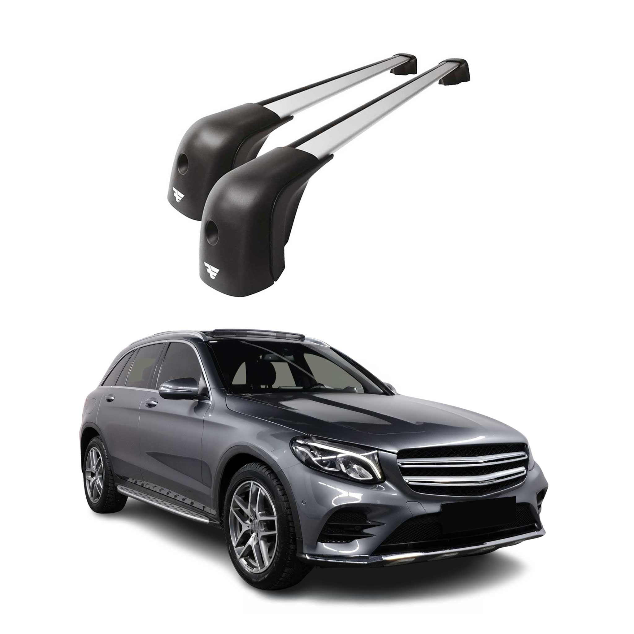 2016-2022 Mercedes GLC Class X253 Roof Racks Cross Bars Silver