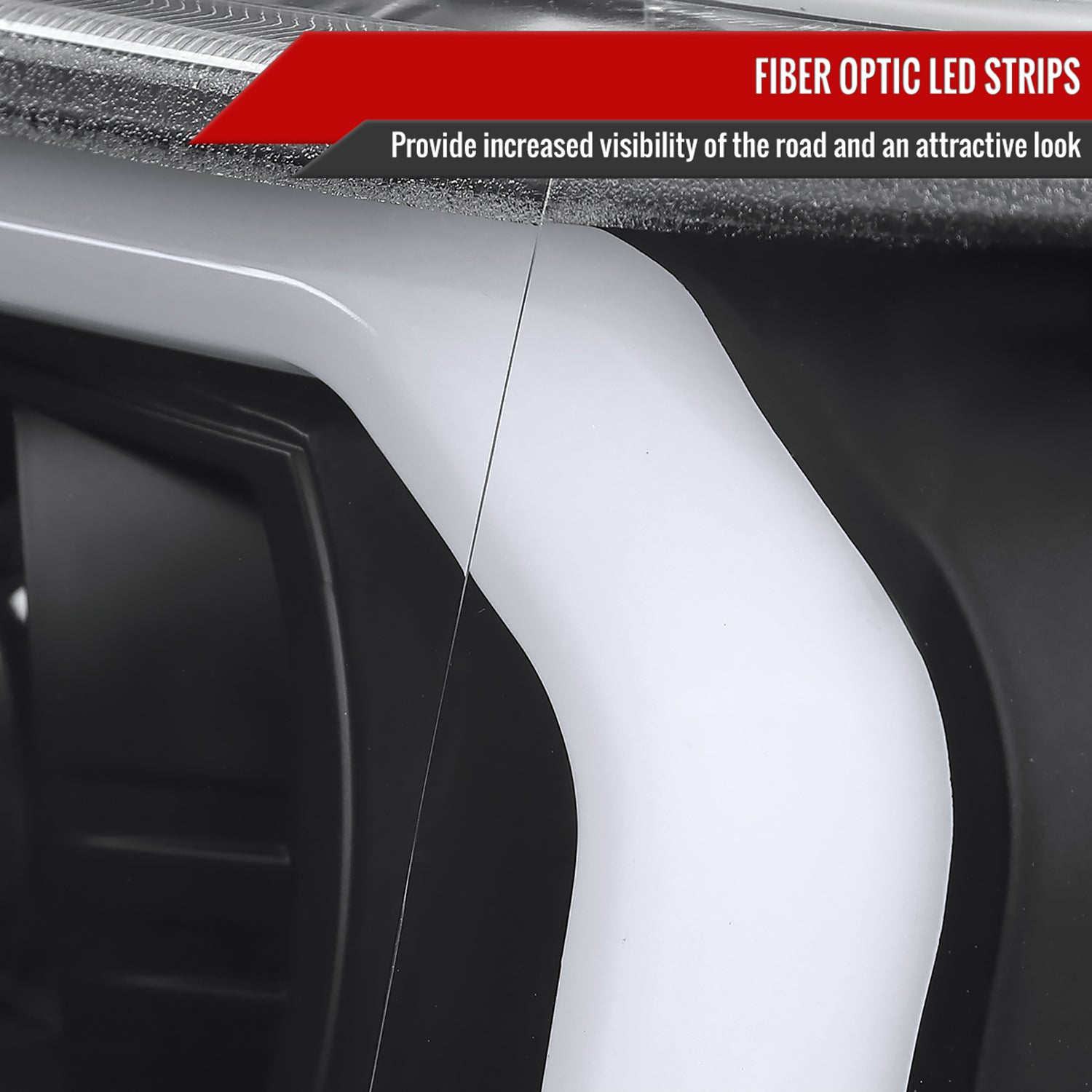 2009-2014 Ford F-150 LED C-Bar Projector Headlights Matte Black/Clear Lens