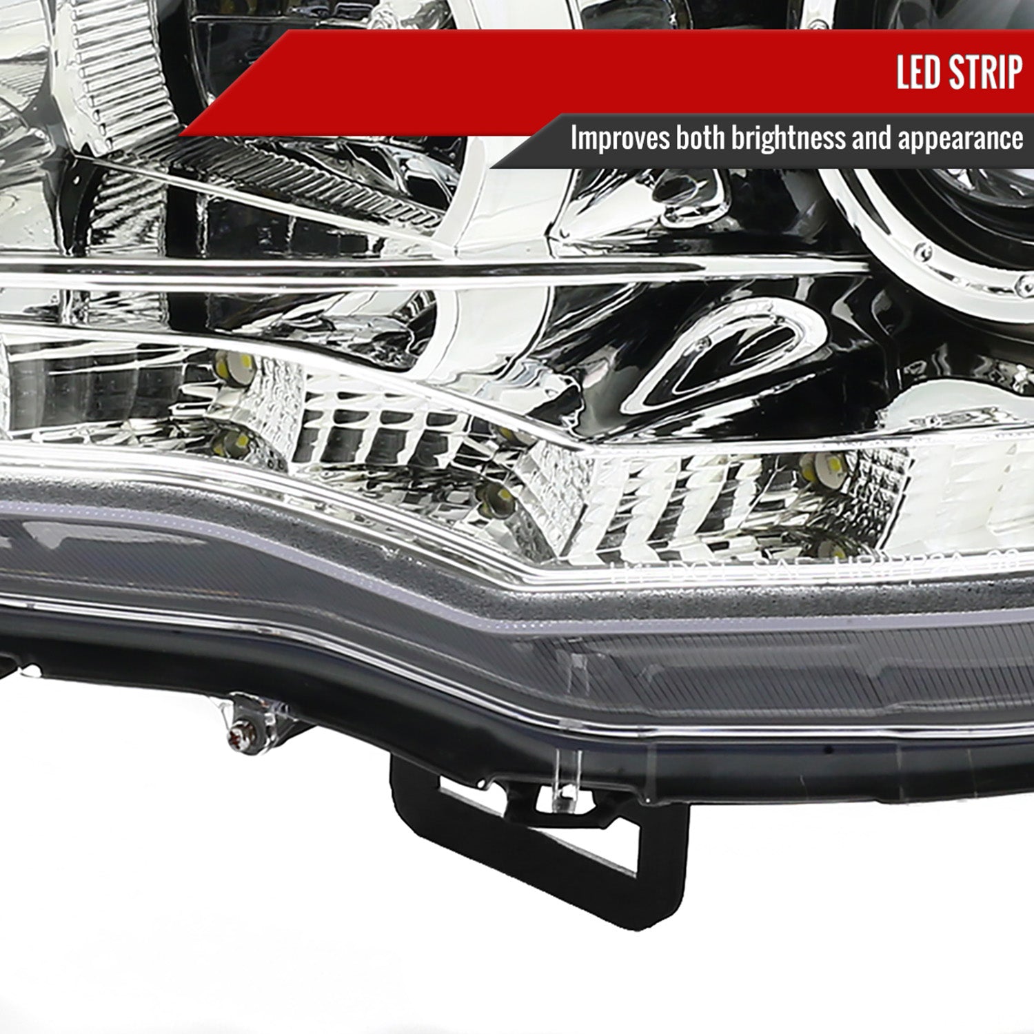 2008-2015 Mitsubishi Lancer EVO Projector Headlights SMD LED Light Chrome