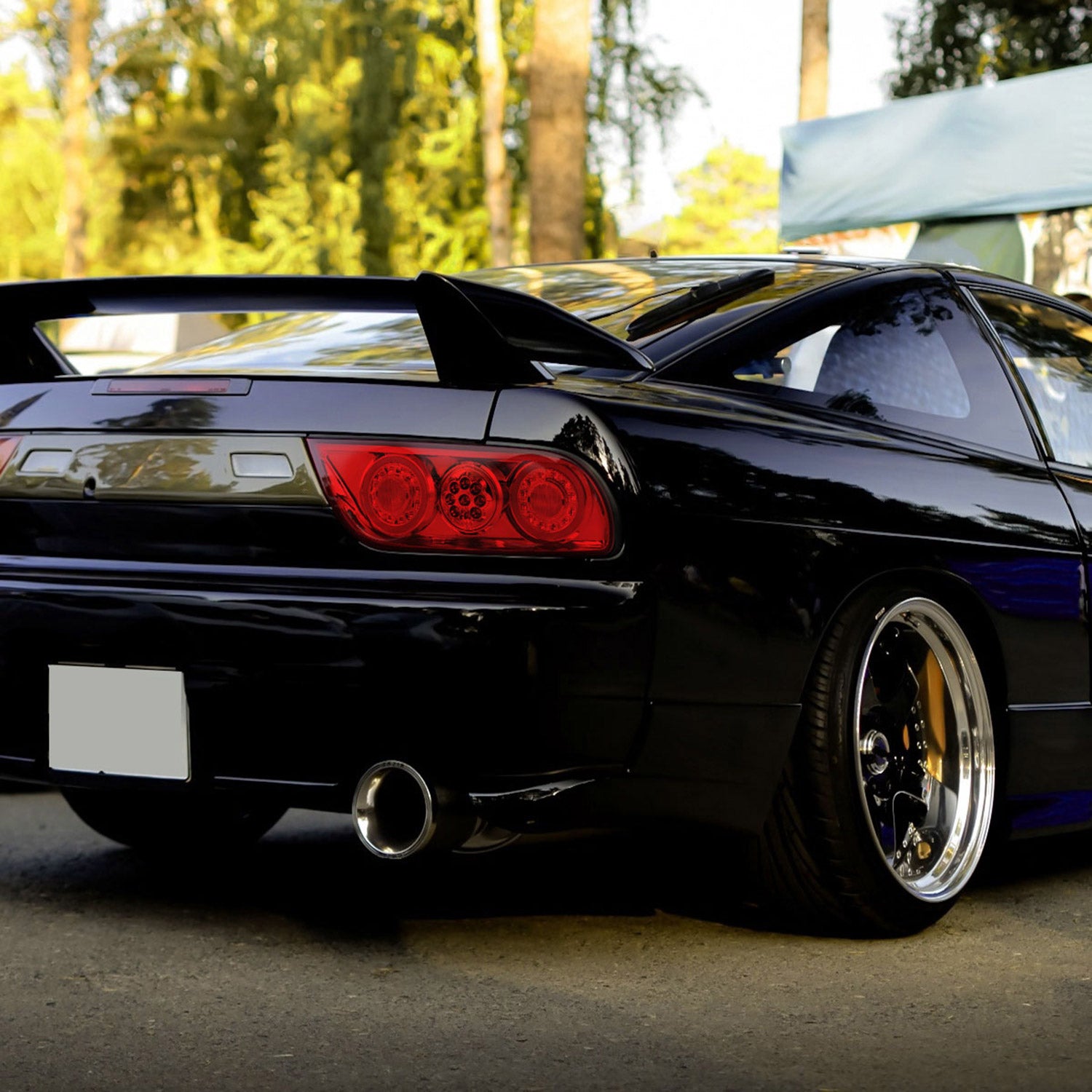 1991-1998 Nissan 180SX RPS13 / 240SX S13 S14 JDM LED Tail Ligths Chrome/Red