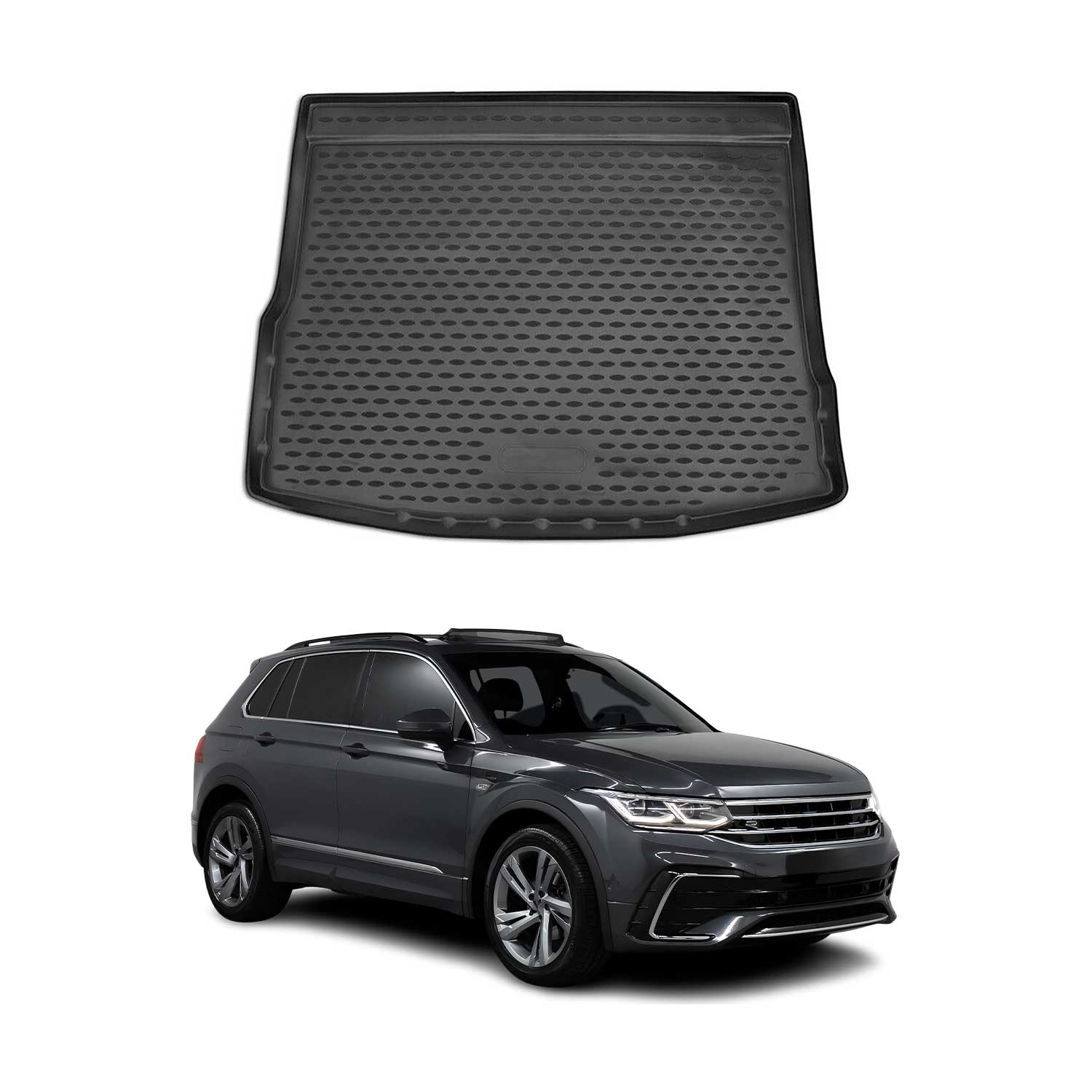 2018-2024 VW Tiguan Cargo Liner Trunk Mat All Weather Black