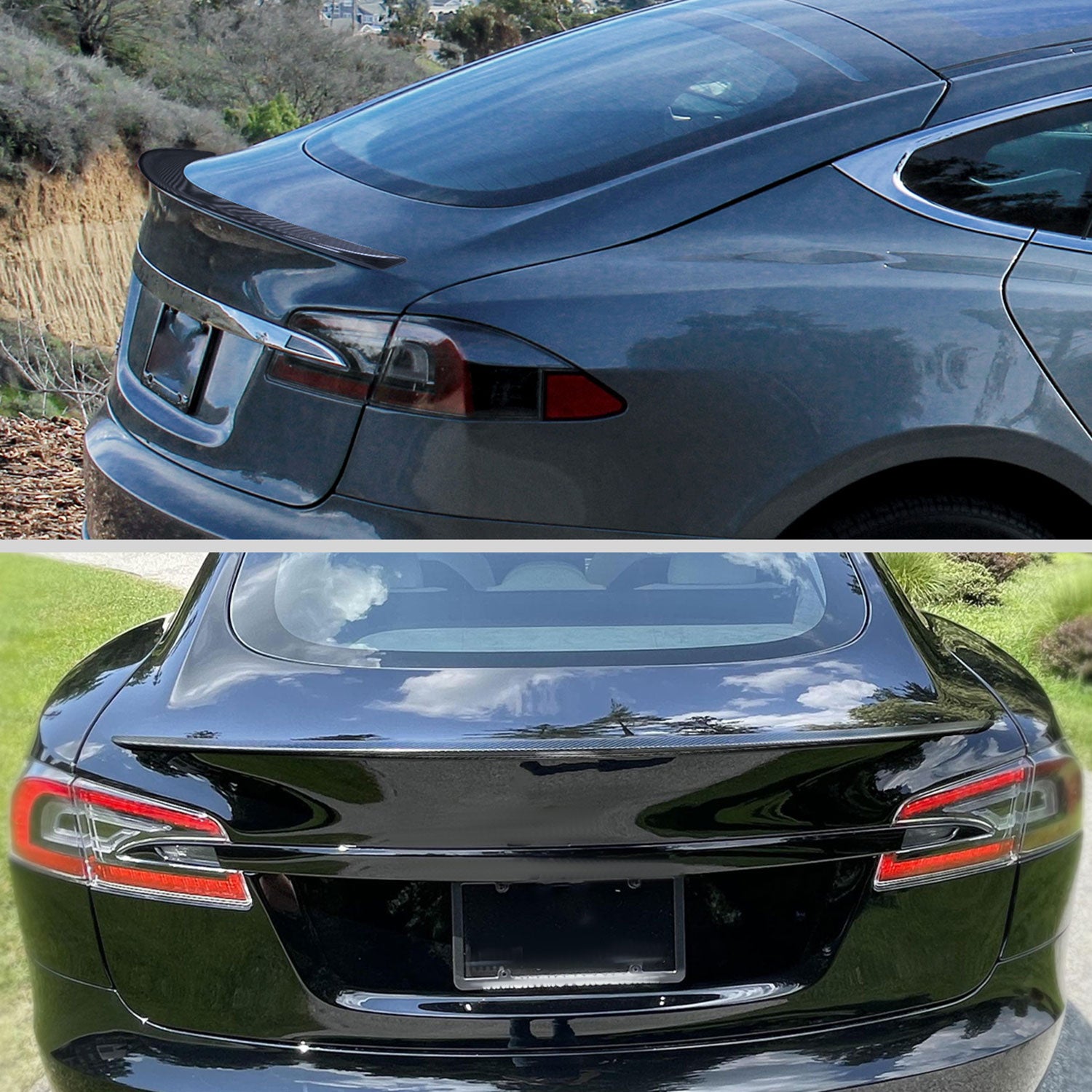 2012-2018 Tesla S Carbon Fiber Factory Style Rear Spoiler