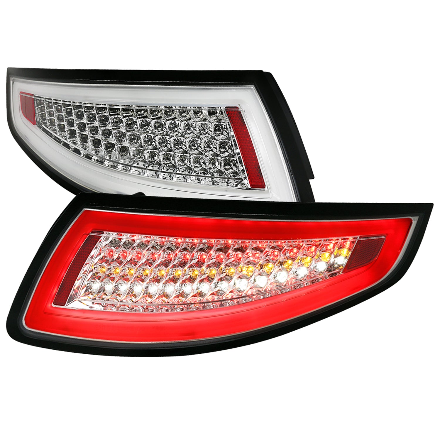 2005-2008 Porsche 911 997 / 2007-2009 911 997 GT3 LED Tail Lights Chrome/Clear