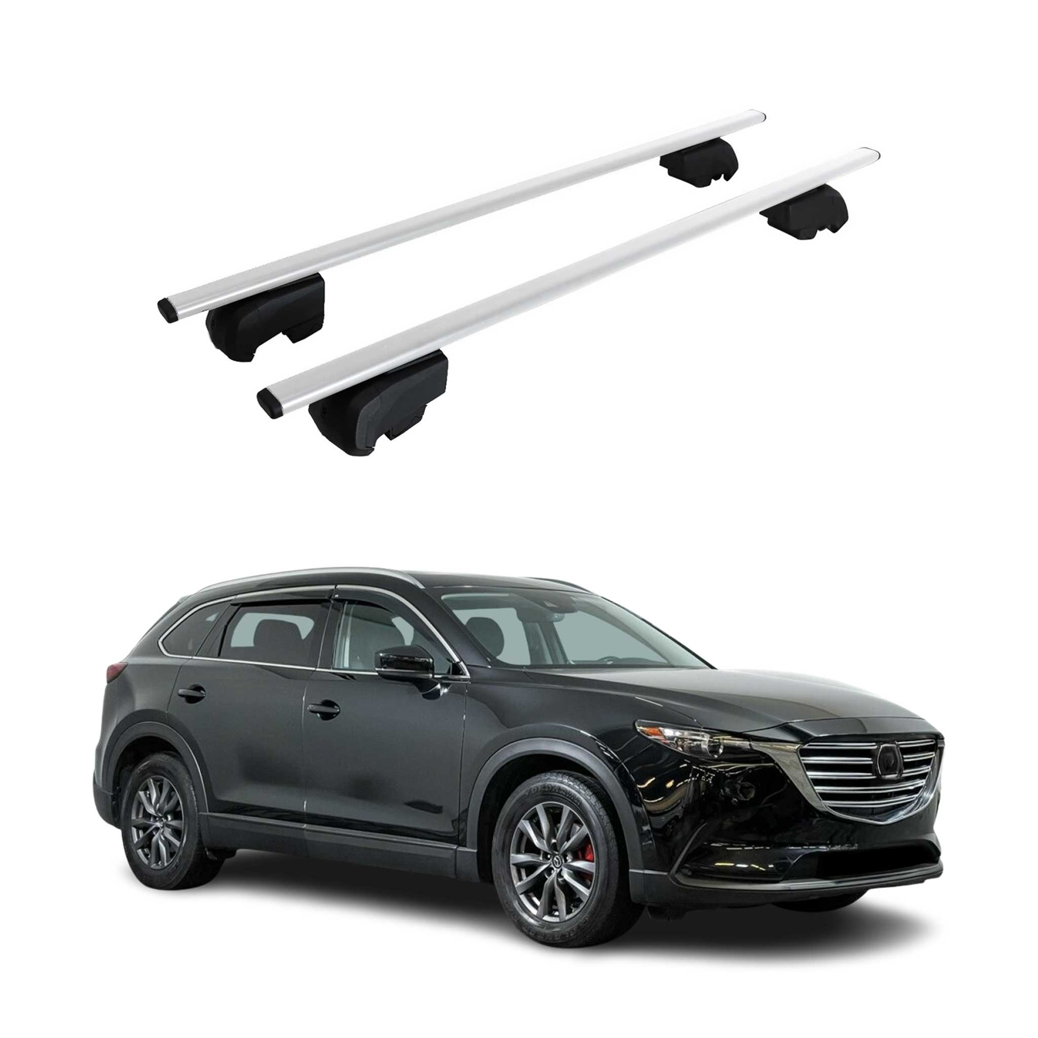 2016-2023 Mazda CX-9 Roof Rack Cross Bars Silver
