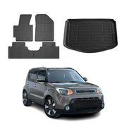 2014-2019 Kia Soul Floor Mats & Cargo Liner Full Set All Weather Black