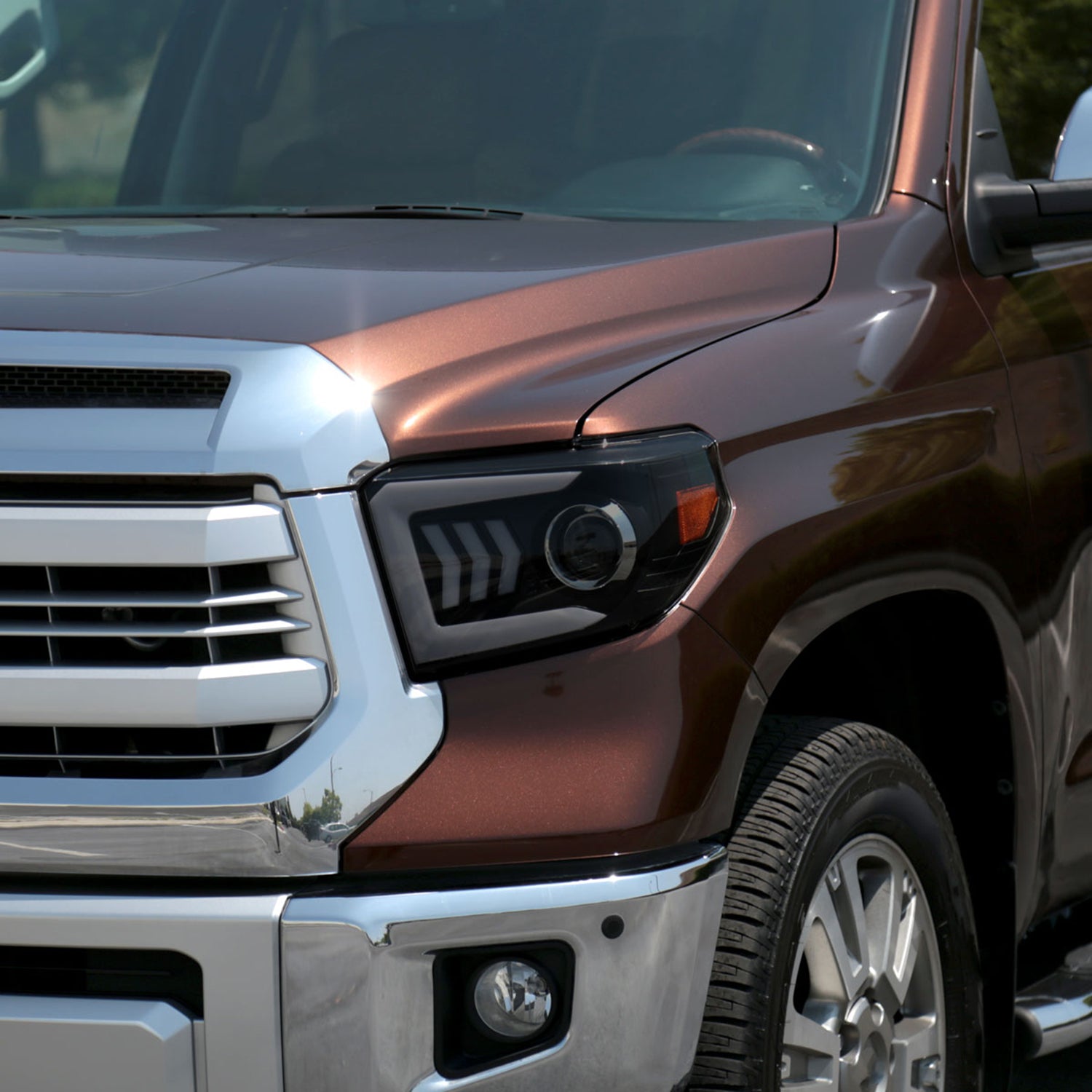 2014-2021 Toyota Tundra LED CBar Projector Headlights Arrow Turn Signals Smoke