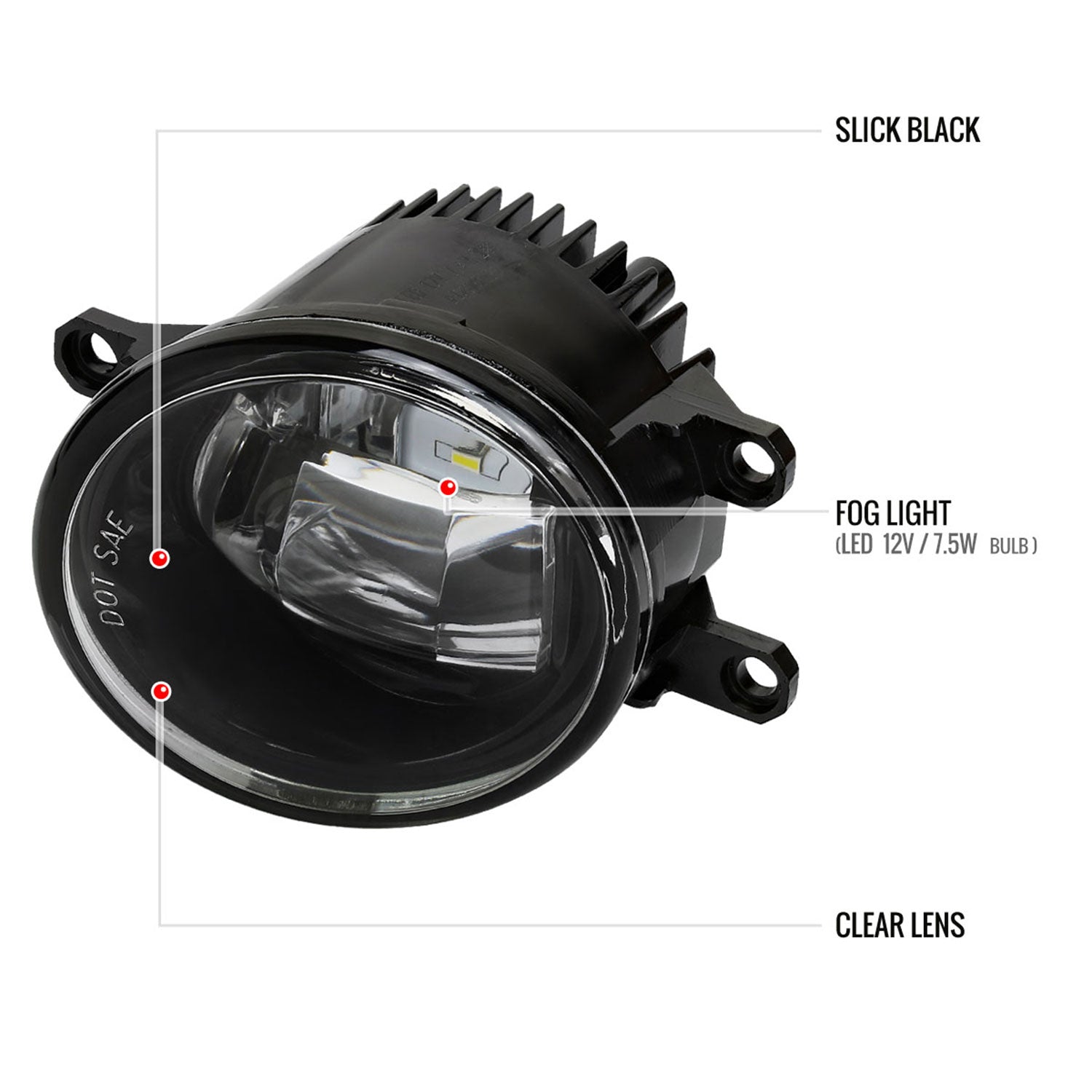 2014-2020 Toyota Tacoma/Tundra/Corolla/Highlander/RAV4 LED Fog Lights Chrome