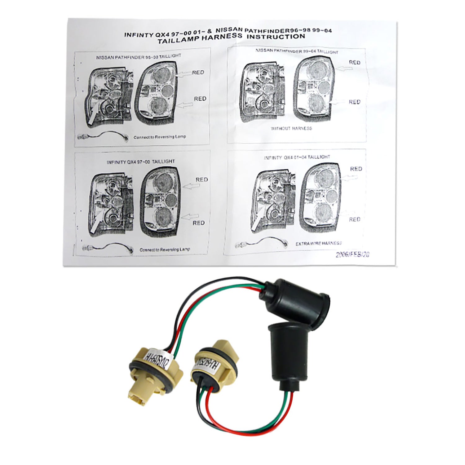 1996-2004 Nisssan Pathfinder/ Infiniti QX4 Tail Lights Matte Black/Clear Lens