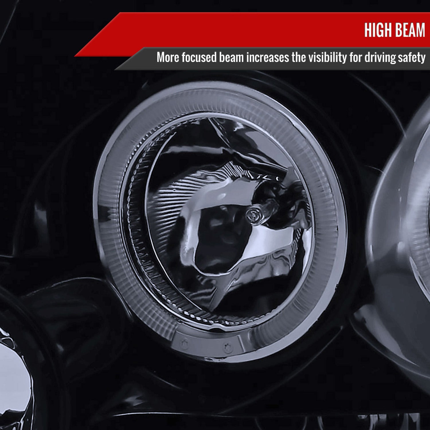 2004-2008 Ford F-150/ 06-2008 Lincoln Mark LT Dual Halo Headlights Smoke