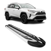 2019-2025 Toyota RAV4 Hybrid Running Boards Side Steps Silver