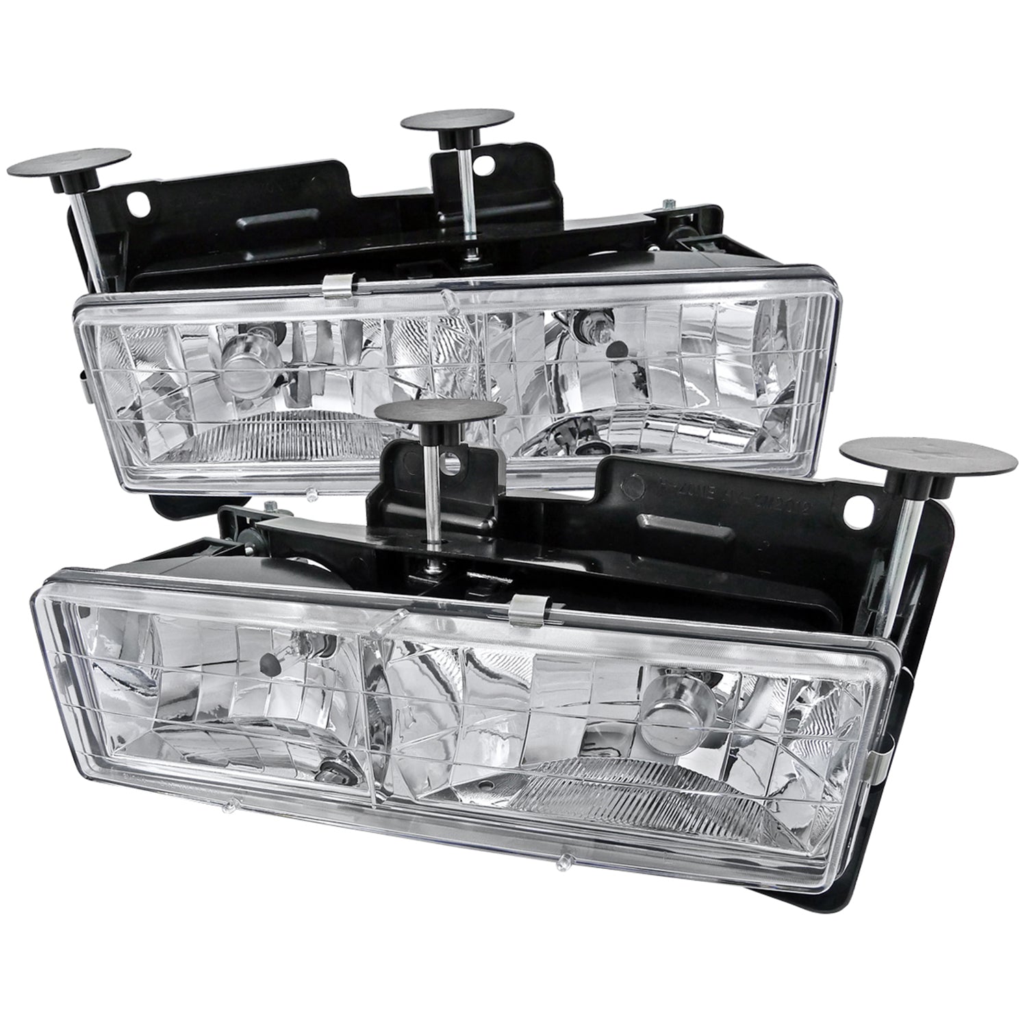 1988-1998 Chevy C/K C10/Tahoe/Sierra/Yukon/Suburban Crystal Headlights Chrome