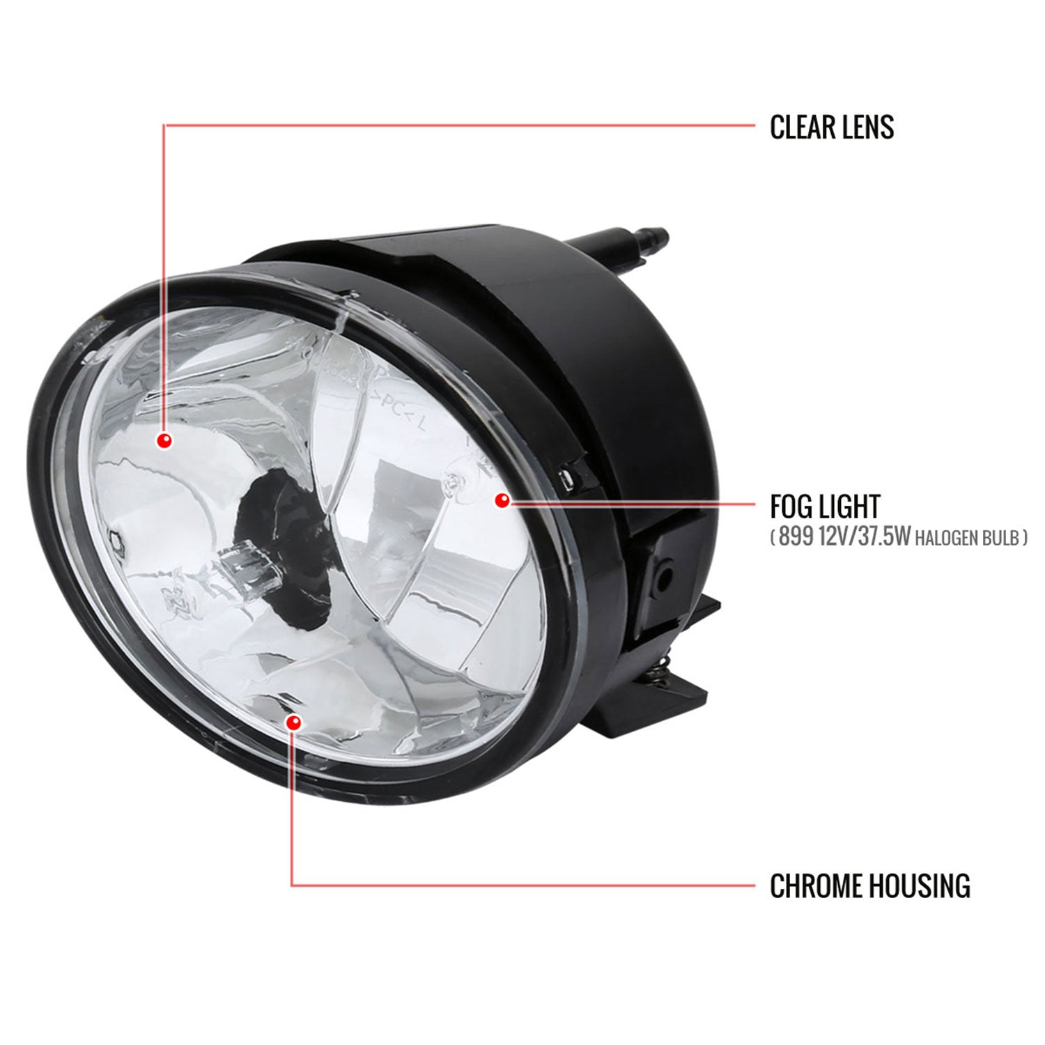 2004-2015 Nissan Titan/ 2005-2007 Armada Bumper Fog Lights Chrome/Clear Lens