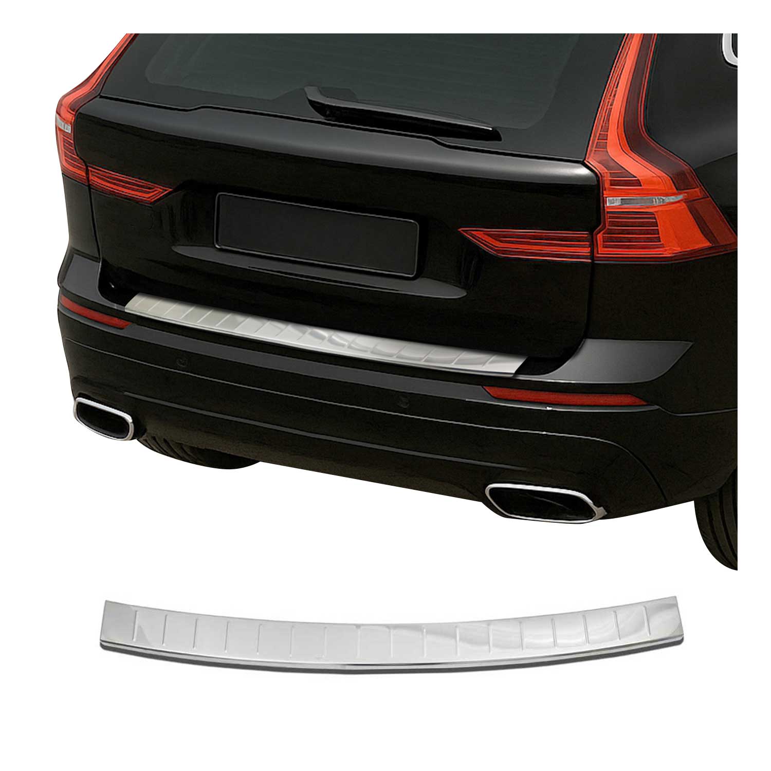 2018-2026 Volvo XC60 Rear Bumper Sill Cover Protector Guard Stainless Steel