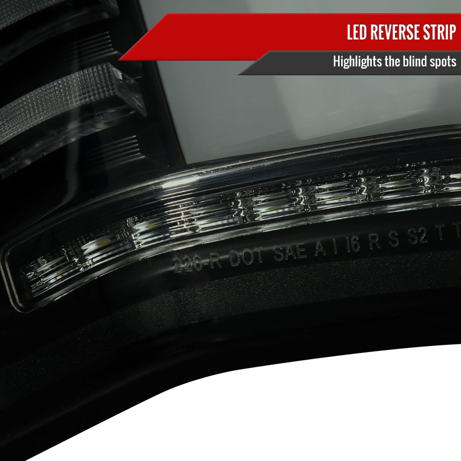 2018-2020 Ford F-150 Turn Signal Animated White LED Bar Tail Light Black/Smoke