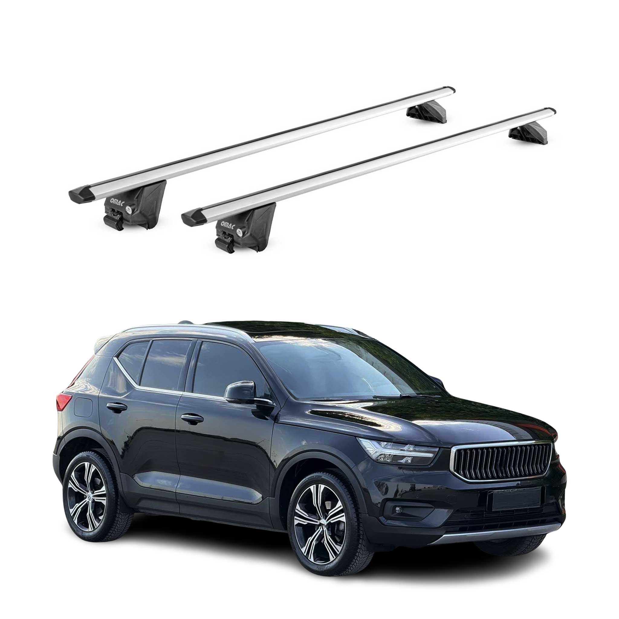 2019-2026 Volvo XC40 Roof Rack Cross Bars Silver