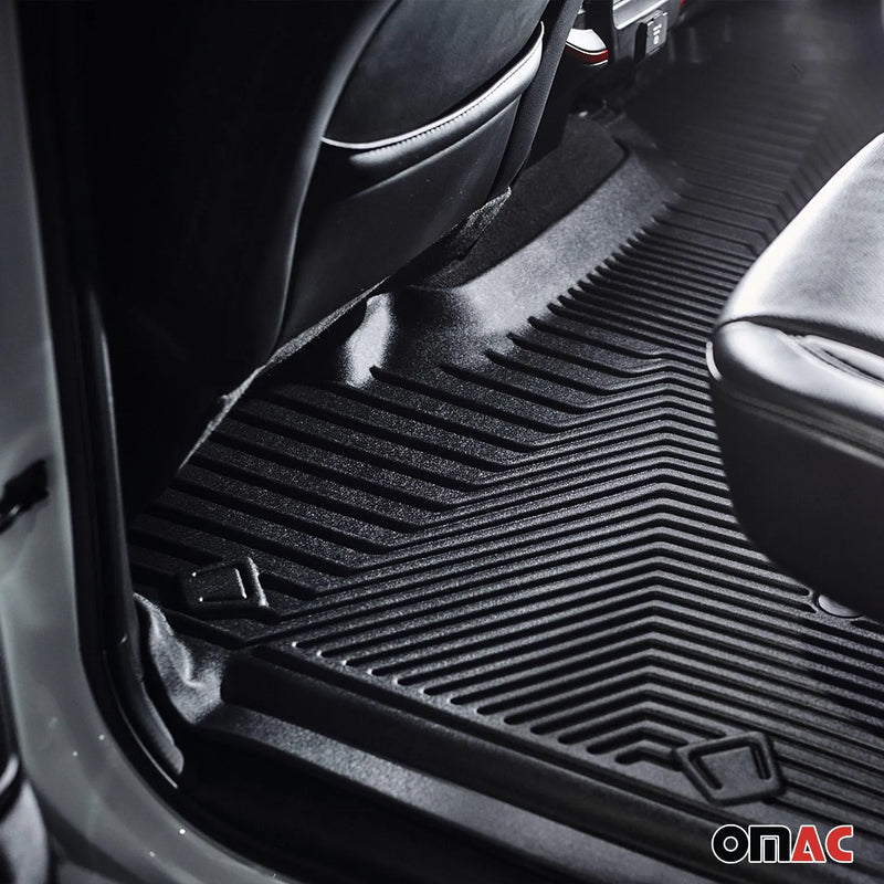 2013-2018 Dodge RAM 1500 Premium Floor Mats Liners First and Second Row Set Black