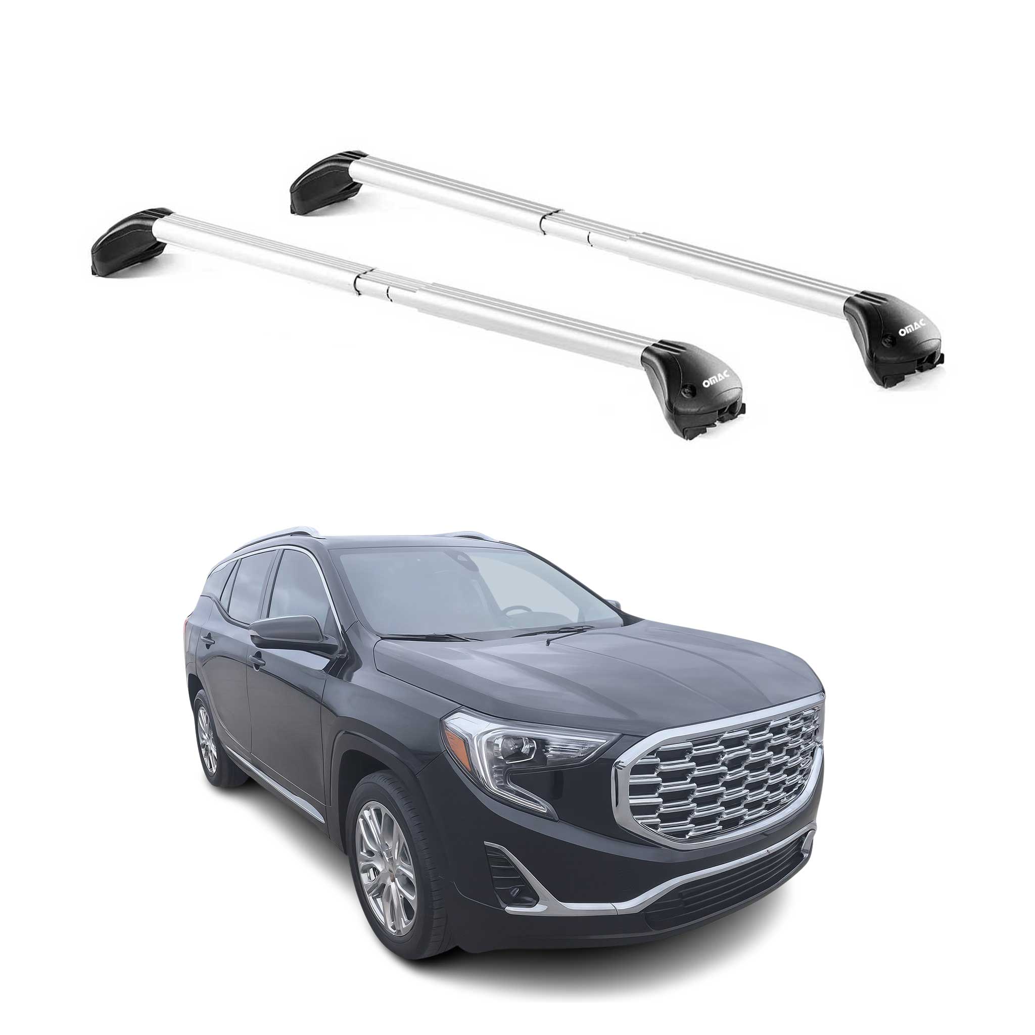 2025-2026 GMC Terrain Roof Rack Cross Bars Luggage Carrier Alu Silver 2x