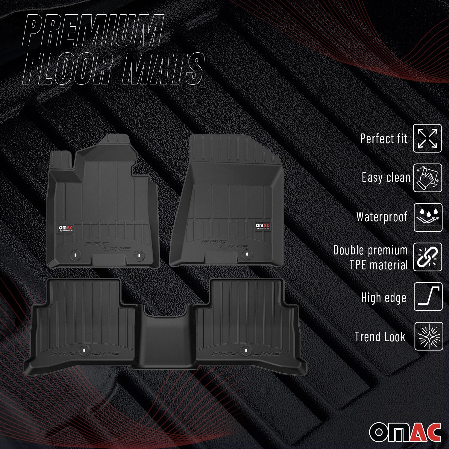 2017-2022 Kia Sportage Premium Floor Mats Liners Full Set All Weather Heavy Duty