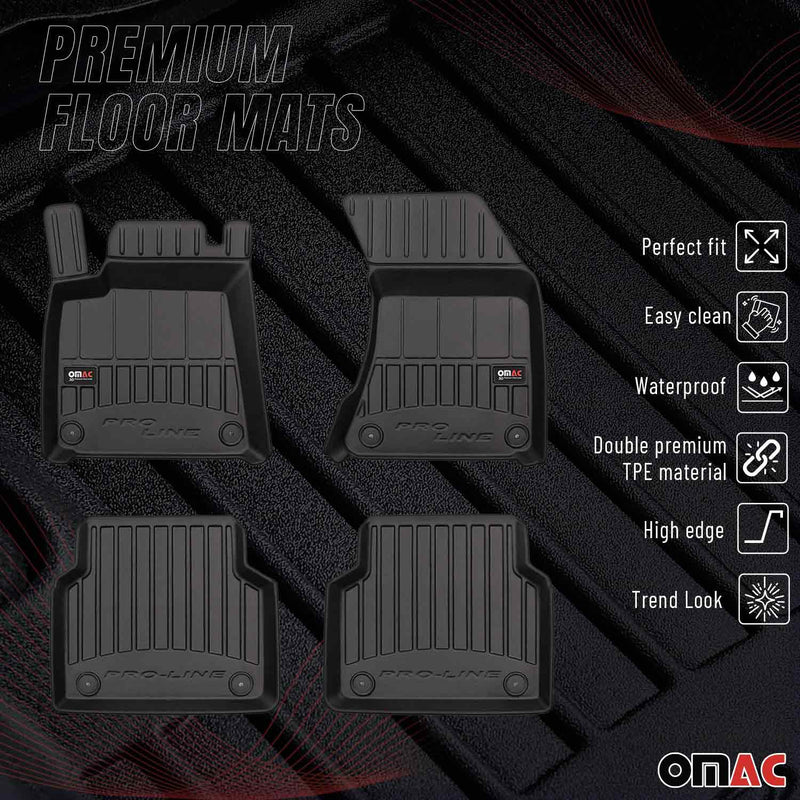 2010-2017 Audi A8 Standart Premium Floor Mats Liners Full Set All Weather Heavy Duty