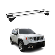 2015-2023 Jeep Renegade Roof Rack Cross Bars Silver