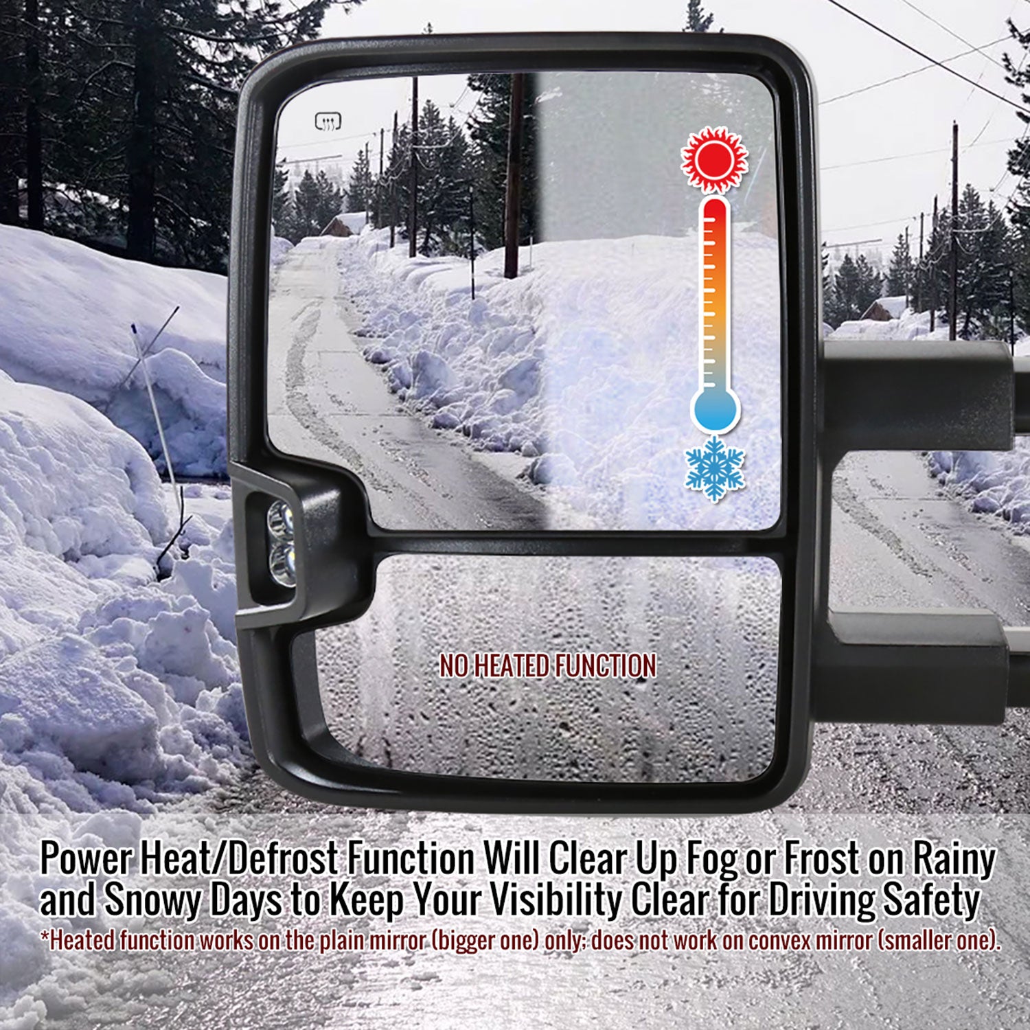 2014-2018 Chevy Silverado/GMC Sierra Heated Chrome Towing Mirrors Smoke Lens