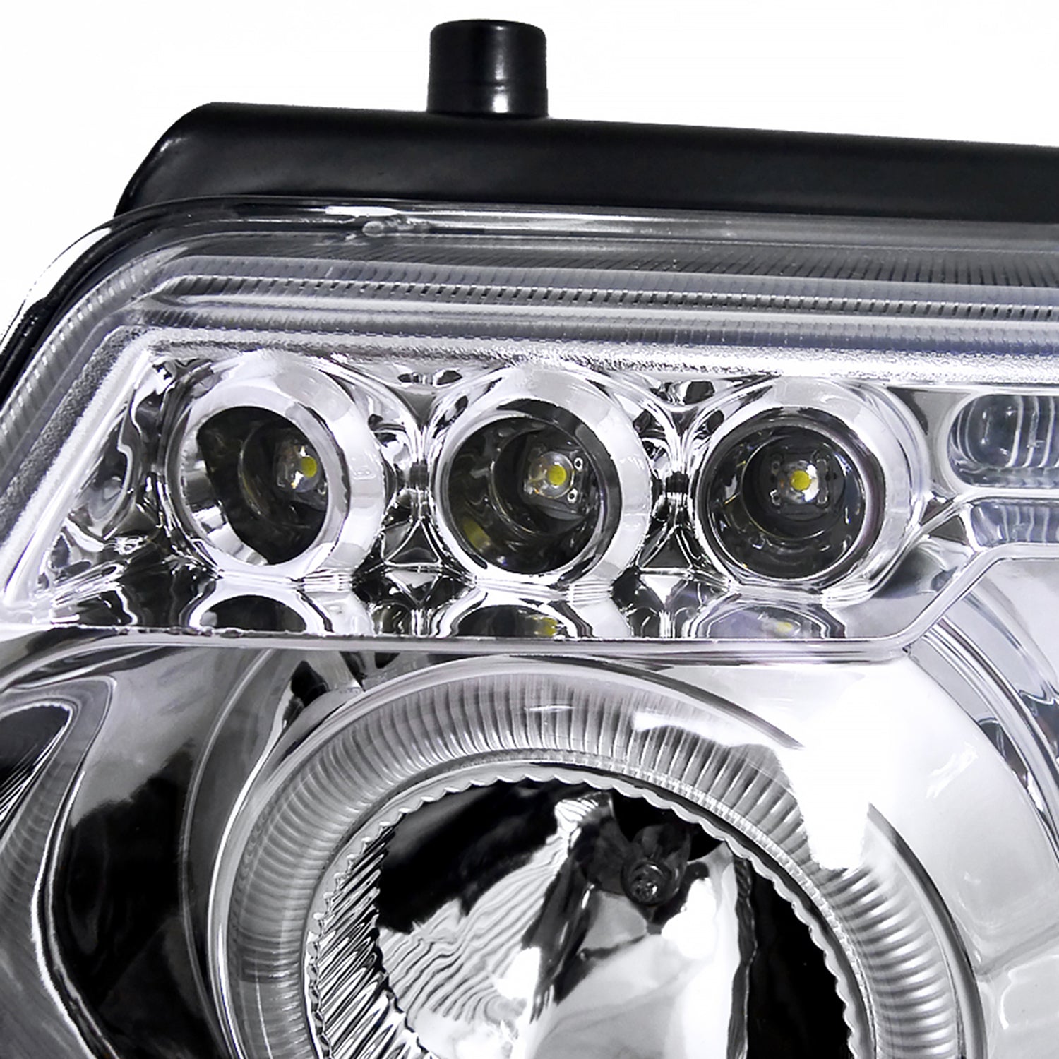 1997-2000 VW Passat Dual Halo Projector Headlights Chrome/Clear Lens