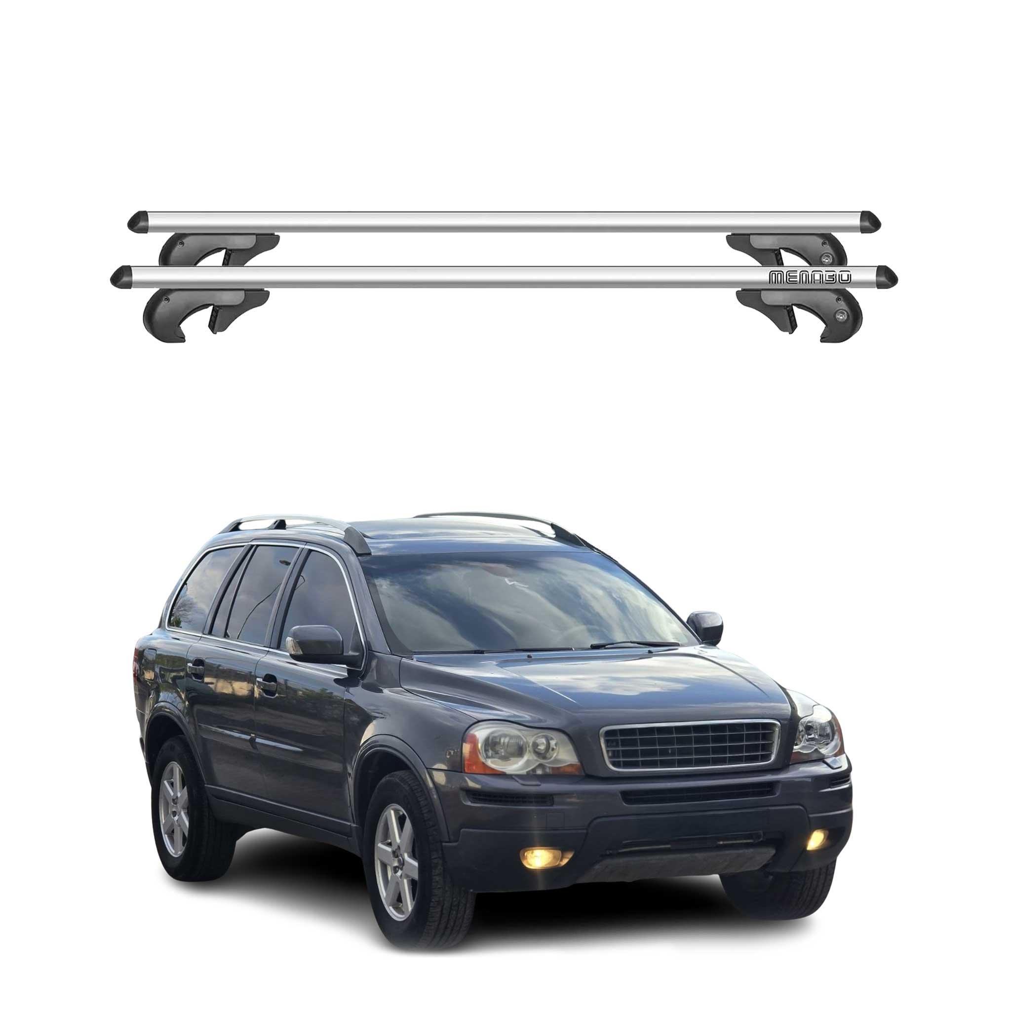2007-2014 Volvo XC90 Roof Rack Cross Bars Silver