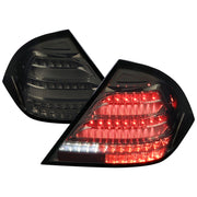 2001-2004 Mercedes Benz W203 C-Class Turn Signal LED Tail Lights Chrome/Smoke