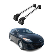 2010-2013 Mazda 3 Sedan Roof Rack Cross Bars Silver
